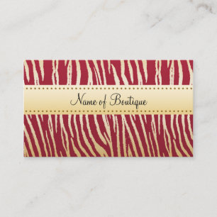 Red Zebra Gold Boutique Business Card