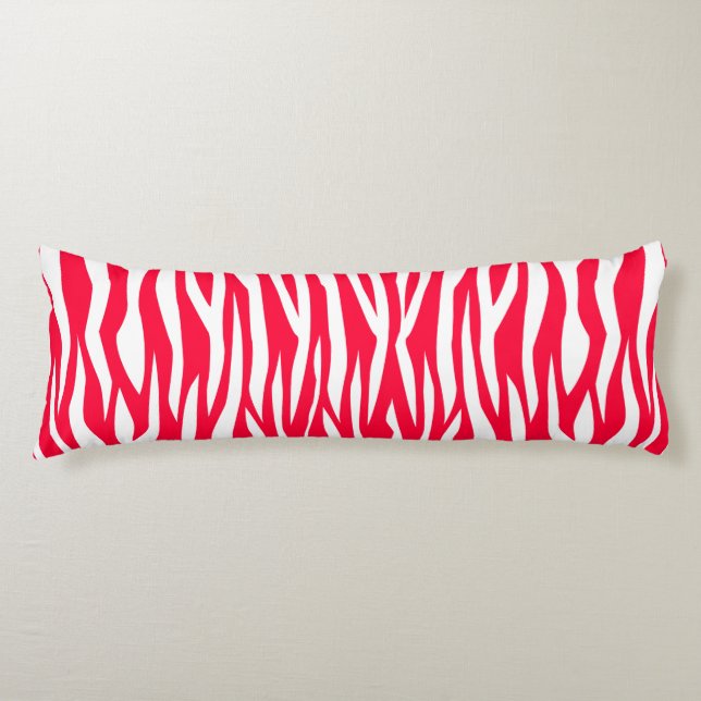Red Zebra Print Body Cushion (Front)