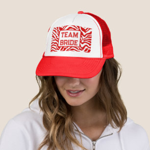 Red Zebra print Trucker Hat