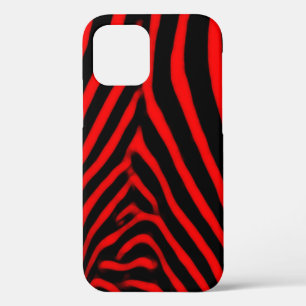Red Zebra Stripes iPhone 12 Case