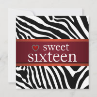 Red Zebra Sweet Sixteen Birthday Party