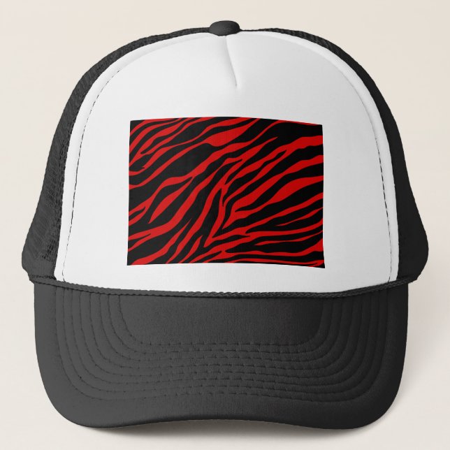 red zebra trucker hat (Front)