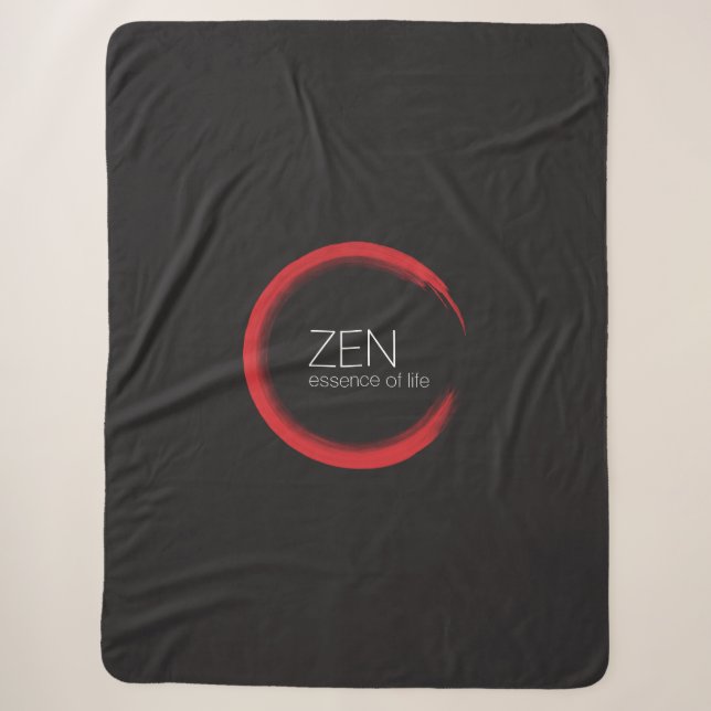 Red Zen Sherpa Blanket (Front)