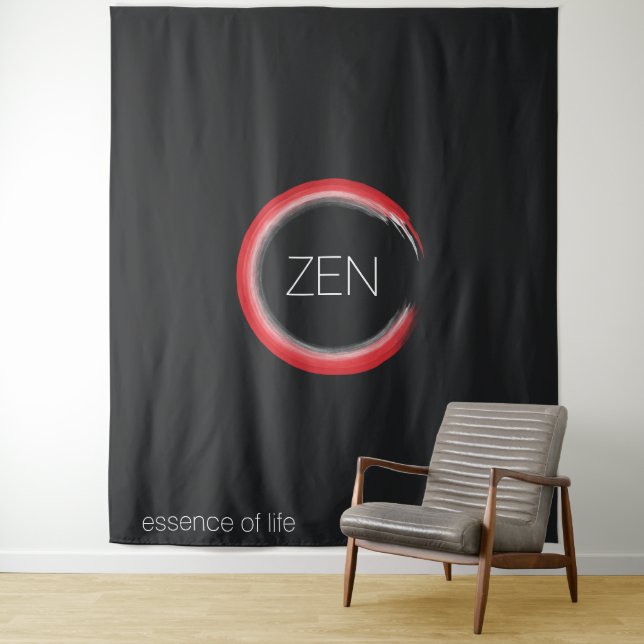Red Zen Tapestry (In Situ)