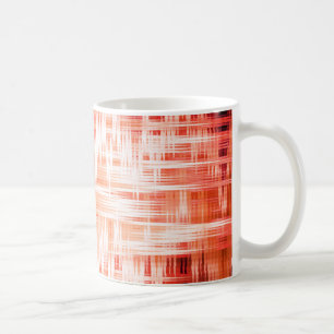 Red zigzag pattern coffee mug