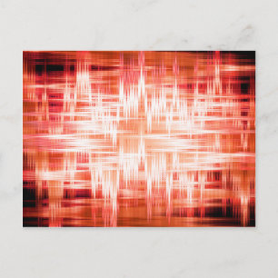 Red zigzag pattern postcard