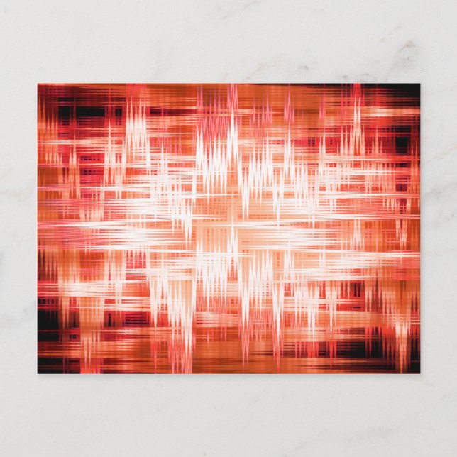 Red zigzag pattern postcard (Front)