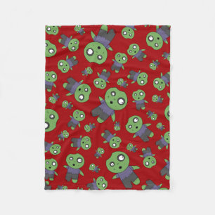 Red zombies fleece blanket