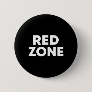 Red Zone 6 Cm Round Badge