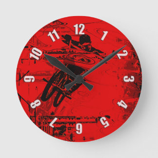 Red Zone - BMX Street Rider Round Clock