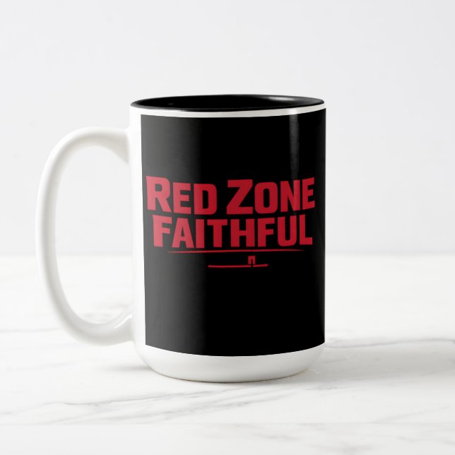 Red Zone Faithful Two-Tone Coffee Mug (Left)