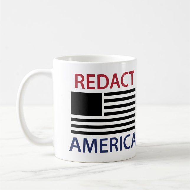 REDACT AMERICA T-Shirt Coffee Mug (Left)