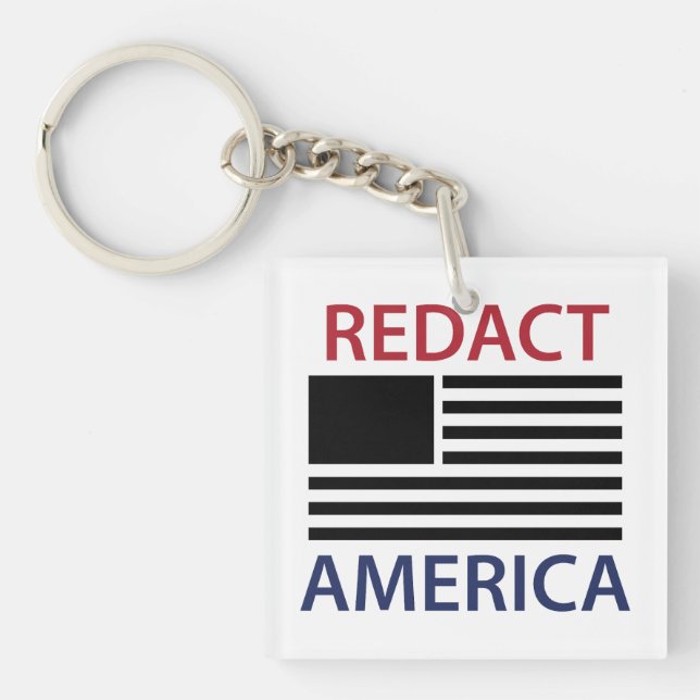 REDACT AMERICA T-Shirt Key Ring (Front)