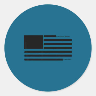 Redacted american flag censored usa satire classic round sticker