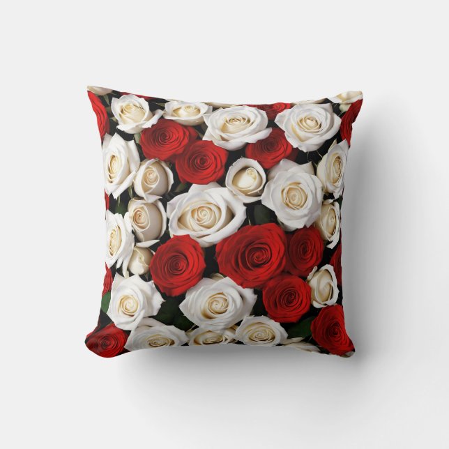 RedandWhiteRoses Cushion (Front)