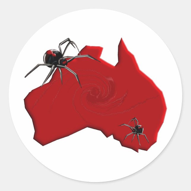 Redback Spider Australia Classic Round Sticker (Front)