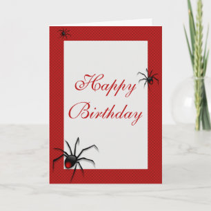 Redback Spider Birthday Card