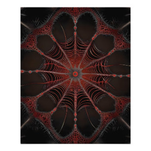 Redback Spider Fractal Art, Photo Print