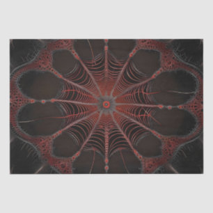 Redback Spider Fractal Art, Tissue Paper