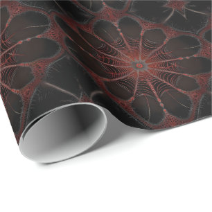 Redback Spider Fractal Art, Wrapping Paper
