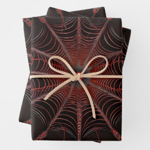 Redback Spider Fractal Art, Wrapping Paper Sheet