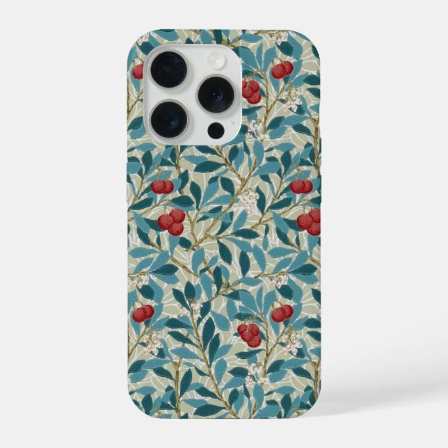 Redberry Tree, William Morris iPhone Case (Back)
