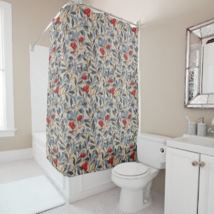 Redberry Tree, William Morris Shower Curtain