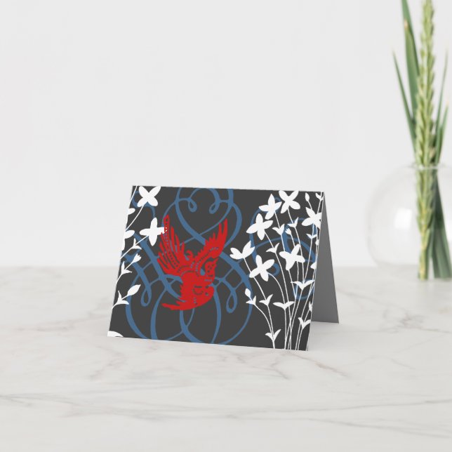 Redbird and Bluets Card (Front)