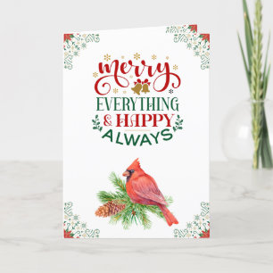 Redbirds Christmas Customised Holiday Card