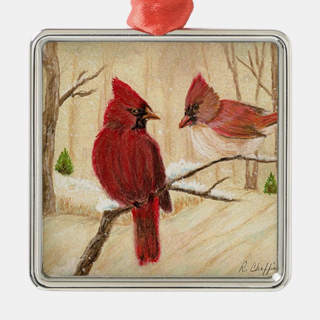 Redbirds Metal Tree Decoration (Front)