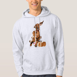 Redbone Coonhound & Basset Hound Playing Hoodie