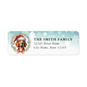 Redbone Coonhound Dog Return Address Labels
