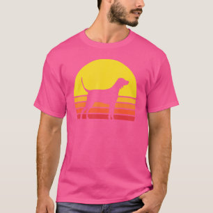 Redbone Coonhound Dog Silhouette Vintage Retro T-Shirt