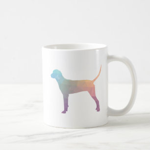 Redbone Coonhound Geometric Pattern in  Pastels Coffee Mug