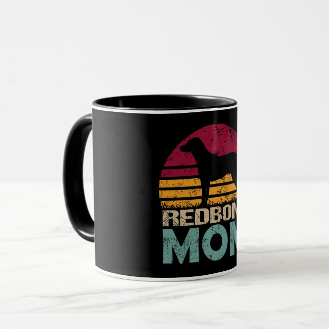 Redbone Coonhound Mum Vintage Mug (Front Left)
