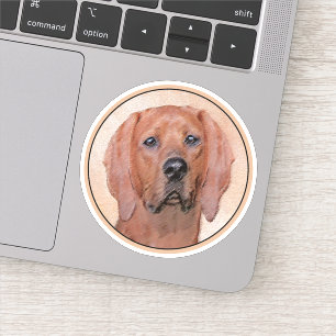 Redbone Coonhound Painting - Cute Original Dog Art