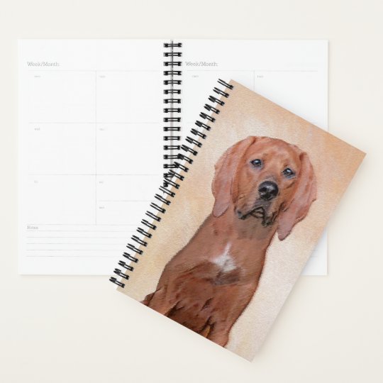 Download Redbone Coonhound Painting - Cute Original Dog Art Planner | Zazzle.co.uk