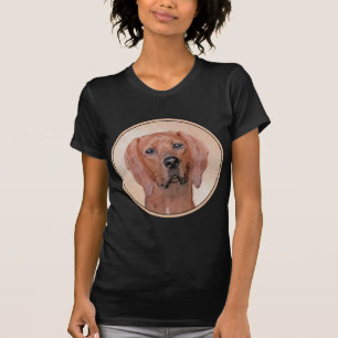 Redbone Coonhound Painting - Cute Original Dog Art T-Shirt