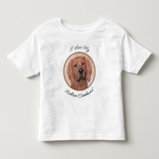Redbone Coonhound Painting - Cute Original Dog Art Toddler T-Shirt