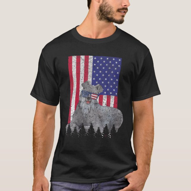 Redbone Coonhound Patriotic Dog USA Pride American T-Shirt (Front)