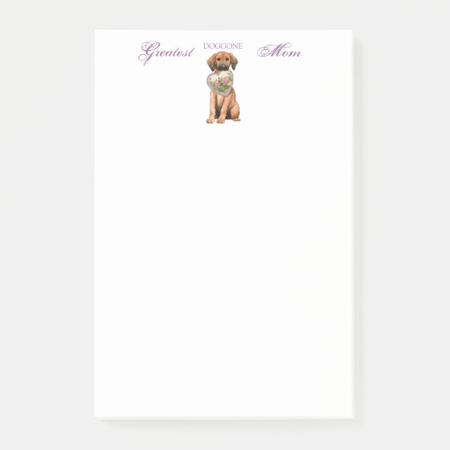Redbone Heart Mum Post-it Notes (Front)