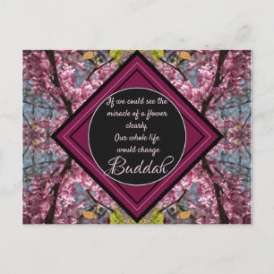 Redbud Branches Budda Flower Quote Postcard