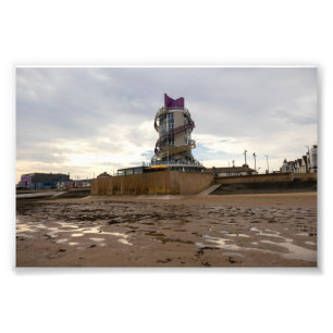 Redcar Beach and Beacon Photo Print