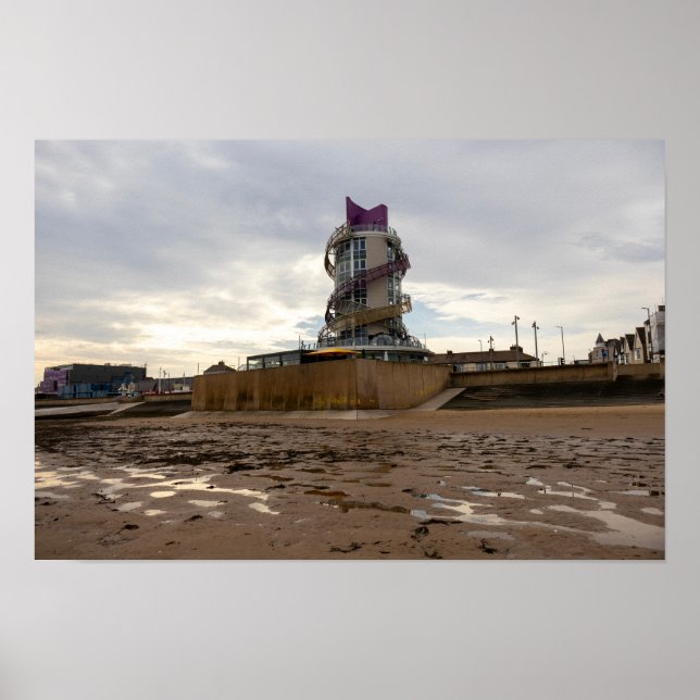 Redcar Beach and Beacon Poster (Front)