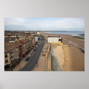 Redcar Beach from the Beacon Poster