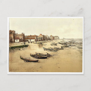 Redcar, the esplanade, Yorkshire, England rare Pho Postcard