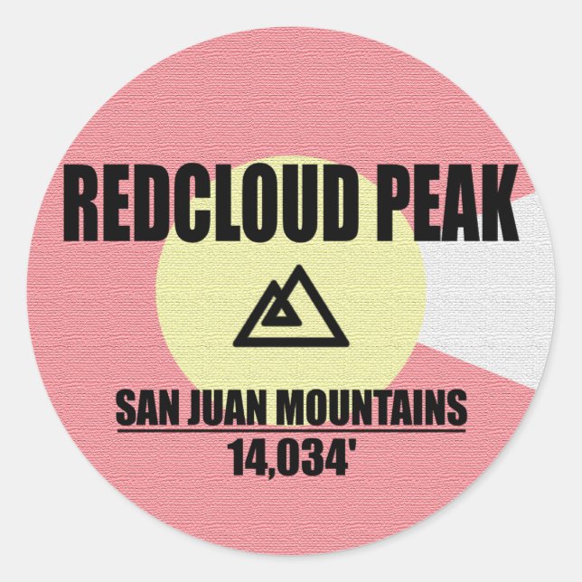 Redcloud Peak Classic Round Sticker (Front)