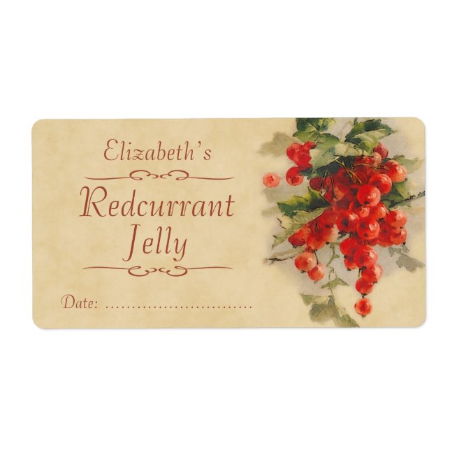 Redcurrant Canning label (Front)