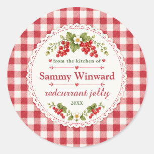Redcurrant Jelly Homemade Gift Label