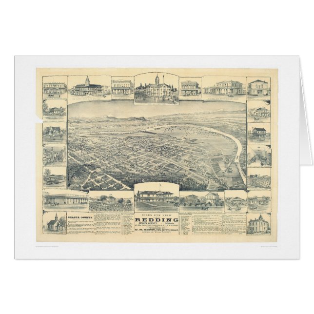 Redding, CA. Panoramic Map (1393A) (Front Horizontal)